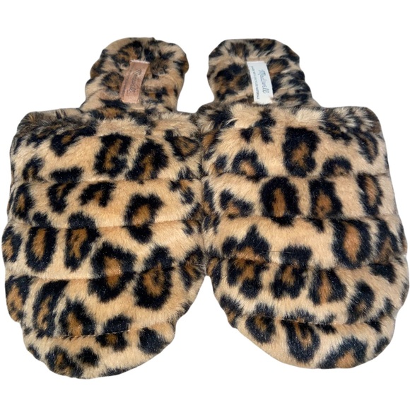 MADEWELL Quilted Scuff Leopard Cheetah Slip On MB847 Lounge Slippers Size 7 - Picture 5 of 13
